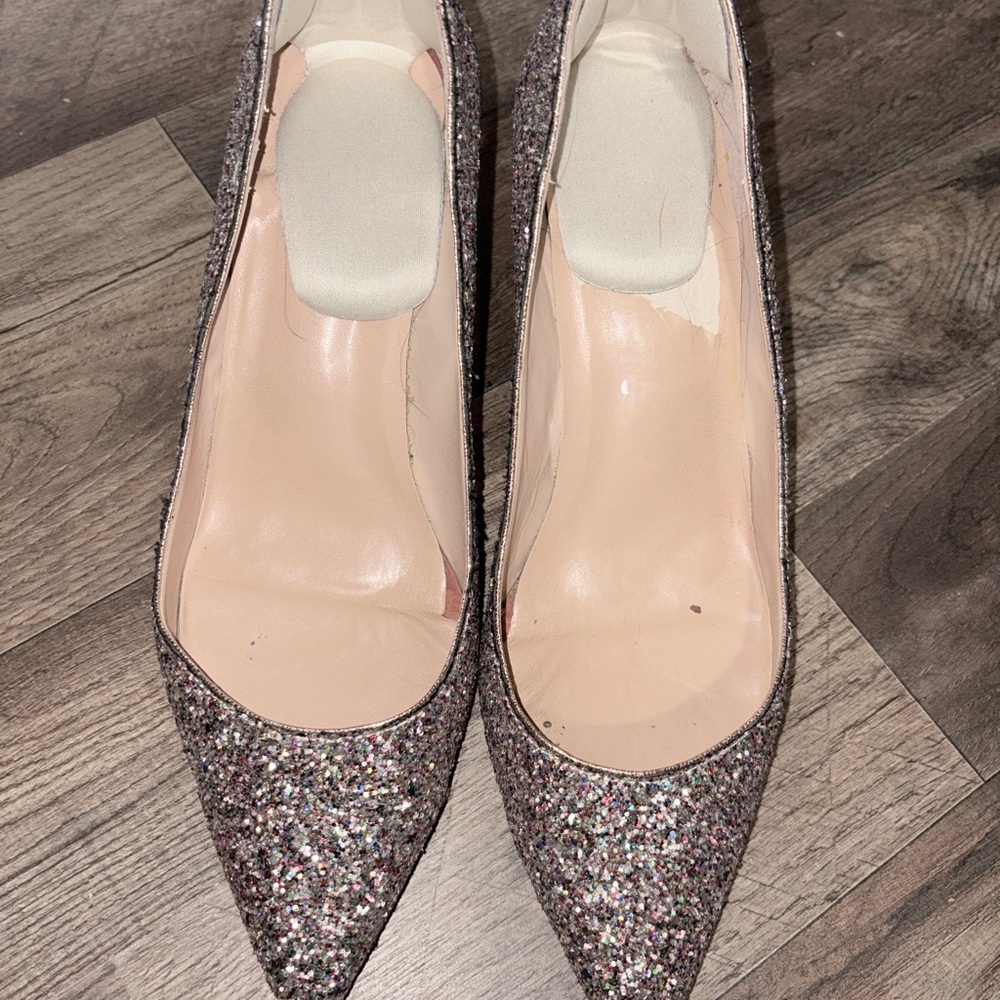 Glitter Pointed Toe Heels